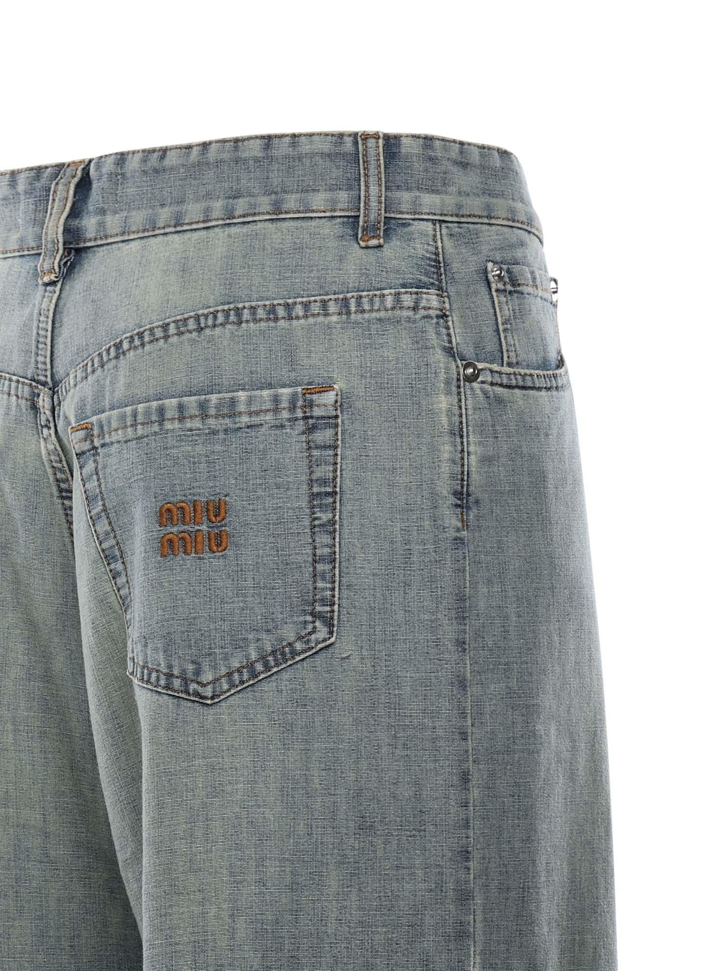 Оригінальна Jeans In Chambray Miu miu – вид ззаду