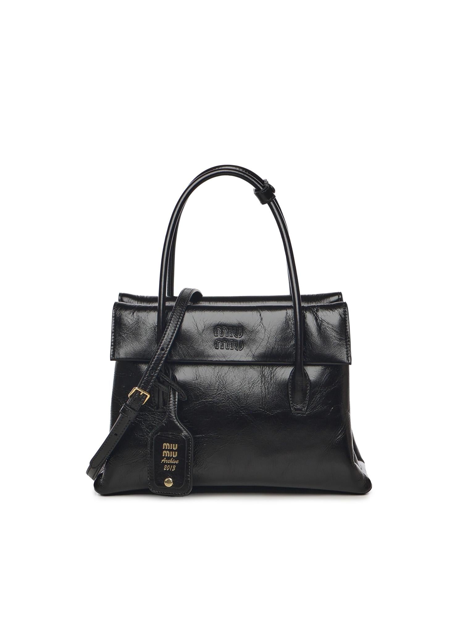 Оригінальна Borsa Solitaire In Pelle Lucida Miu miu – боковий вид
