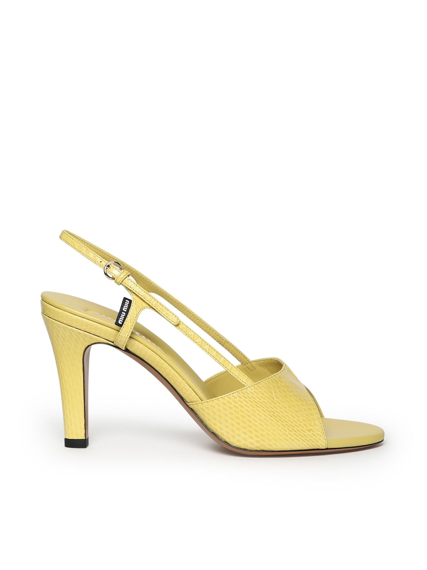 Sandali Slingback In Ayers Miu miu – Гарантія оригінальності – боковий вид