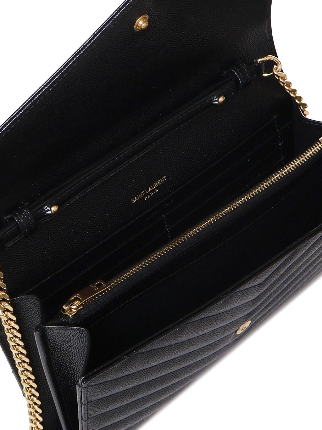Оригінальна Pochette Con Catena Cassandre In Pelle Grain De Poudre Saint laurent – збільшений вид