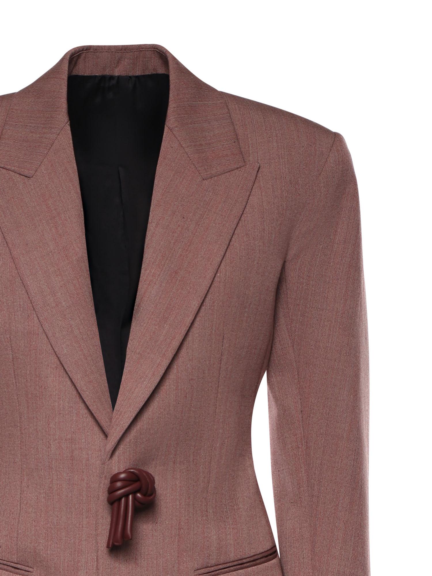 Оригінальна Giacca In Lana E Lino Mélange Bottega veneta – вид ззаду