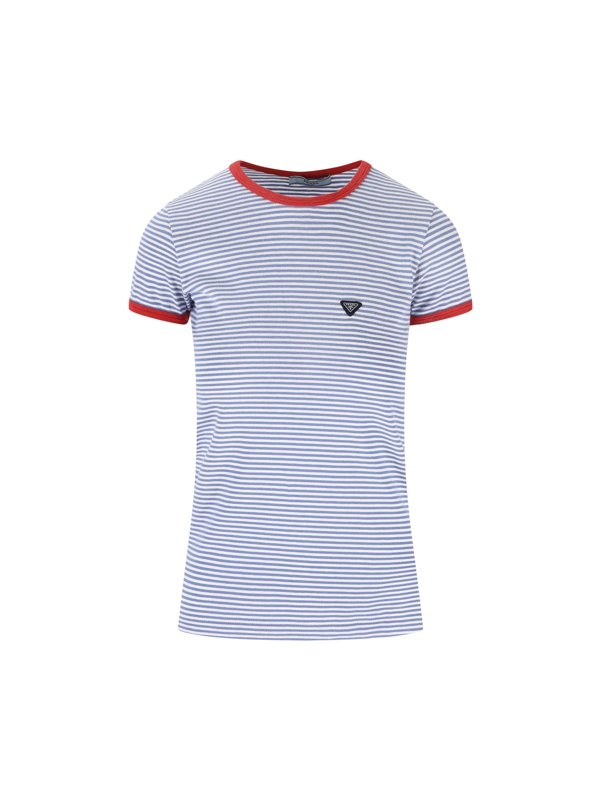 T Shirt In Cotone Prada оригінал – Купити в Україні – боковий вид
