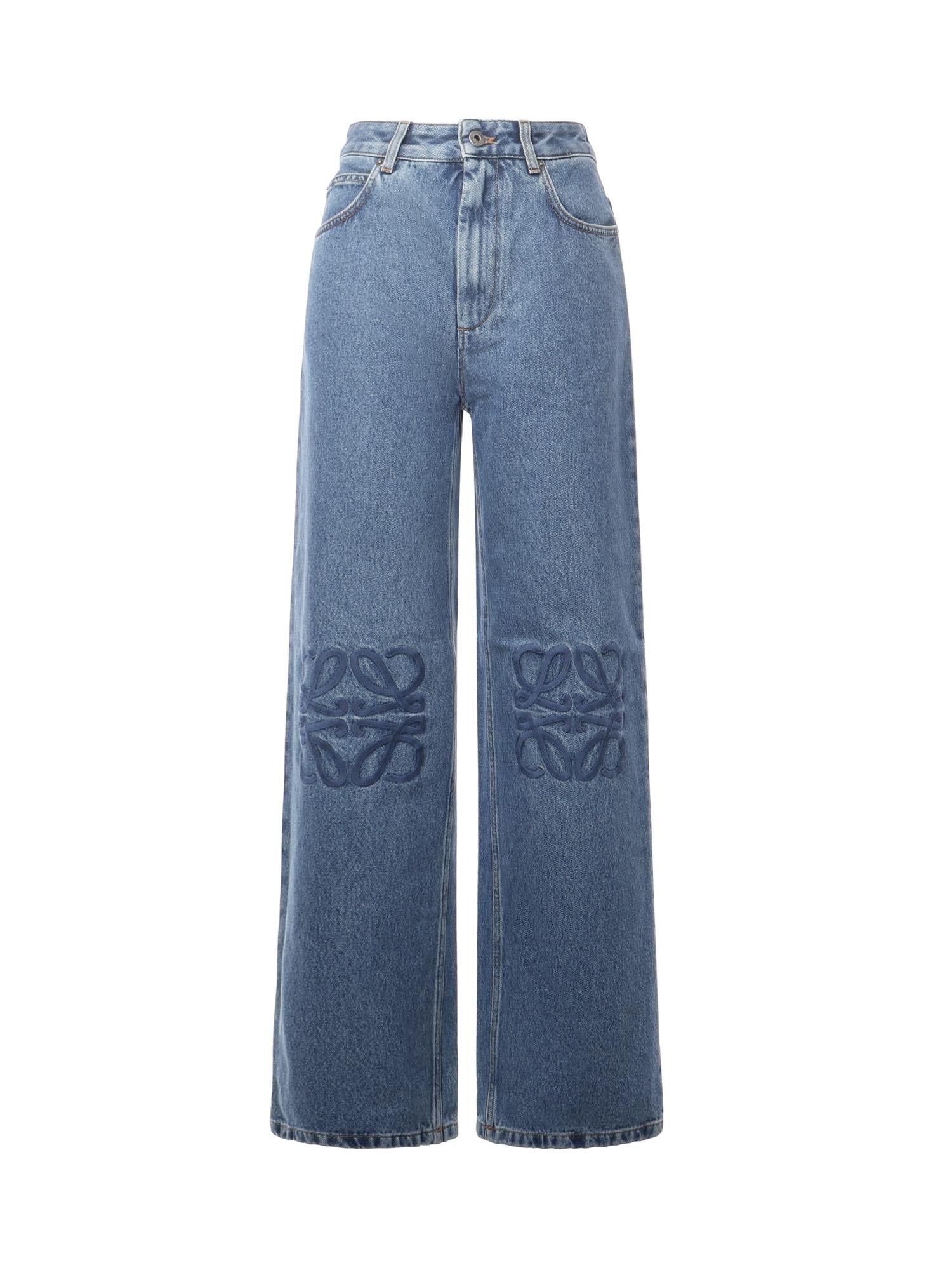 Оригінальна Jeans Baggy Anagram In Denim Loewe – боковий вид