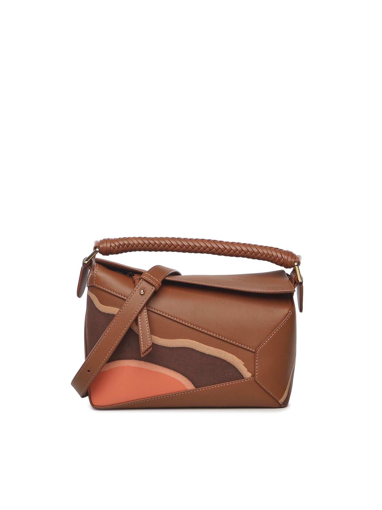 Borsa Puzzle Edge Landscape Piccola Loewe – Гарантія оригінальності – боковий вид