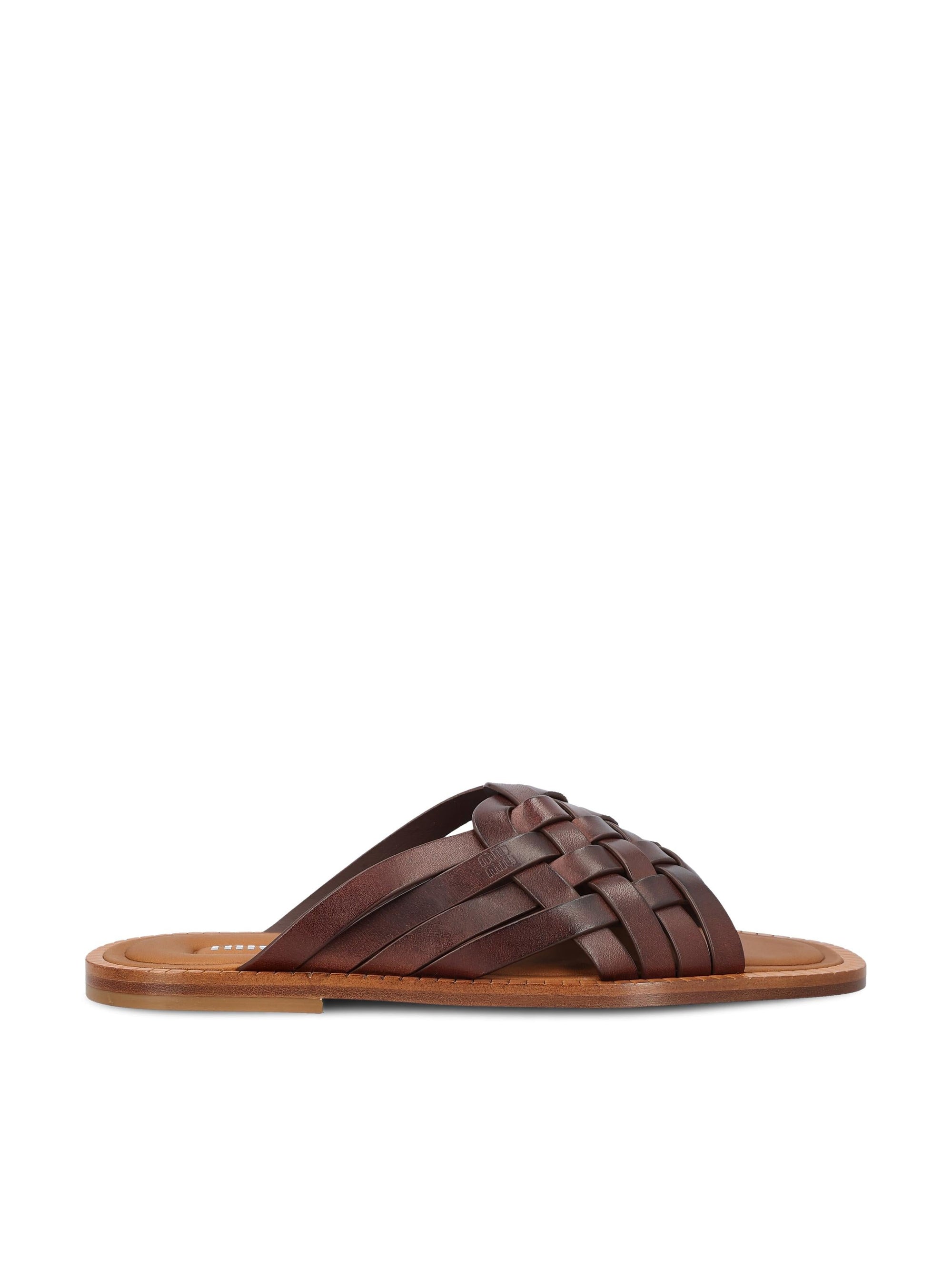 Leather Sandals Miu miu – Гарантія оригінальності – боковий вид