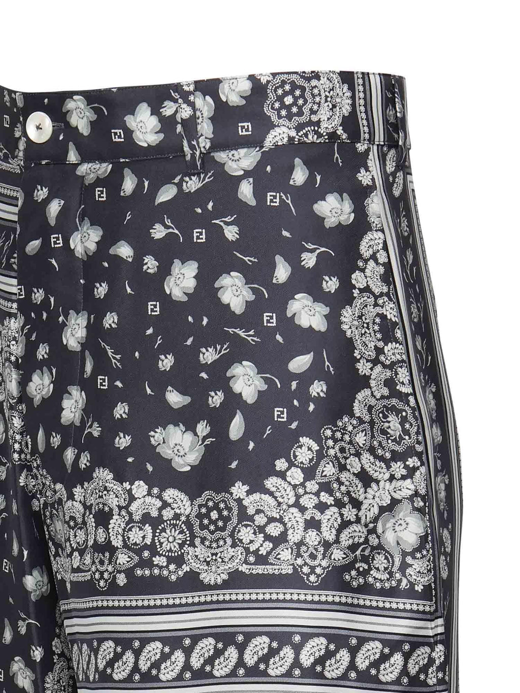 Pantaloncini In Seta Con Stampa Fendi оригінал – Купити в Україні – вид ззаду