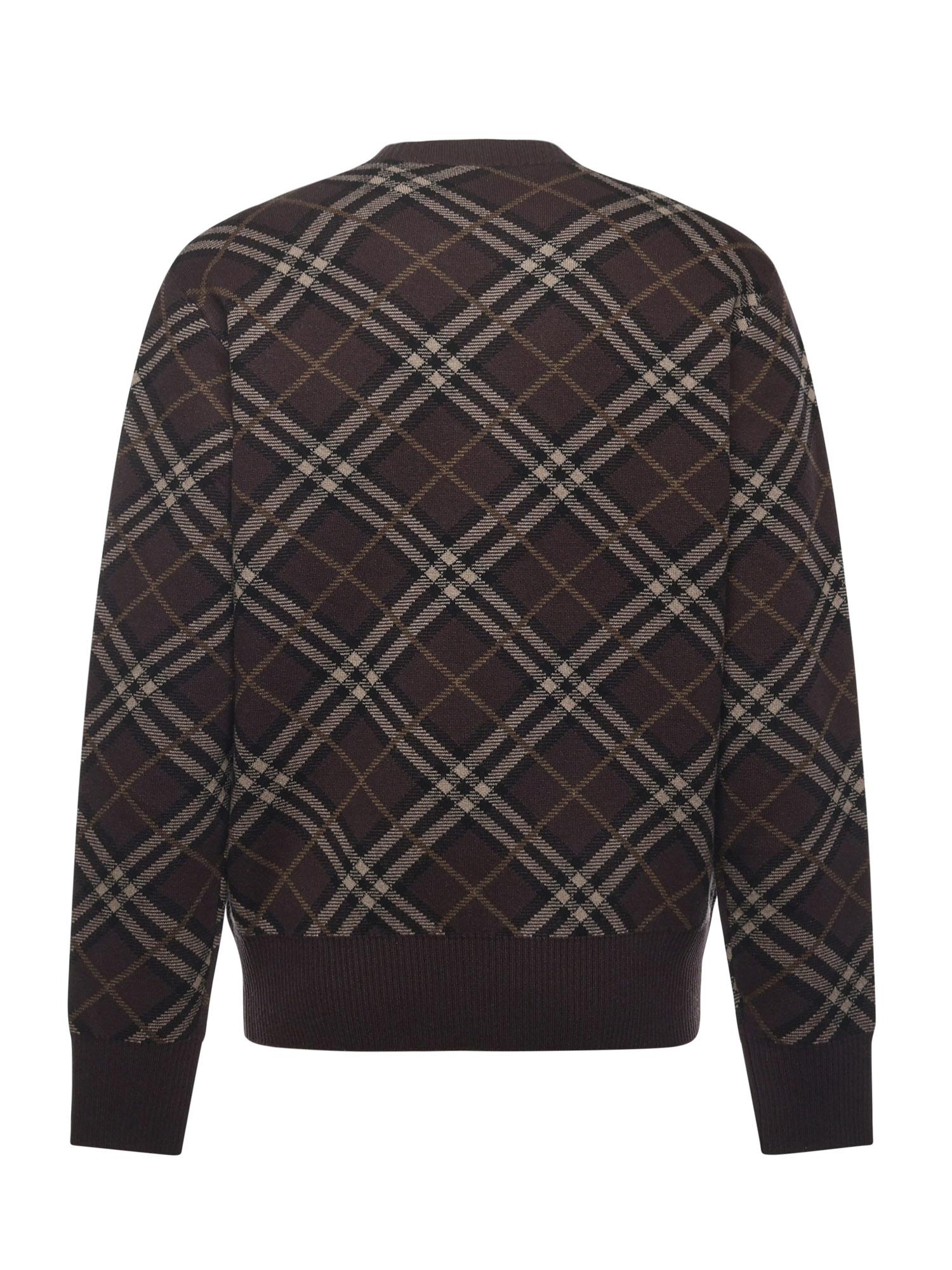 Оригінальна Maglione In Lana E Cashmere Check Burberry – детальний вид