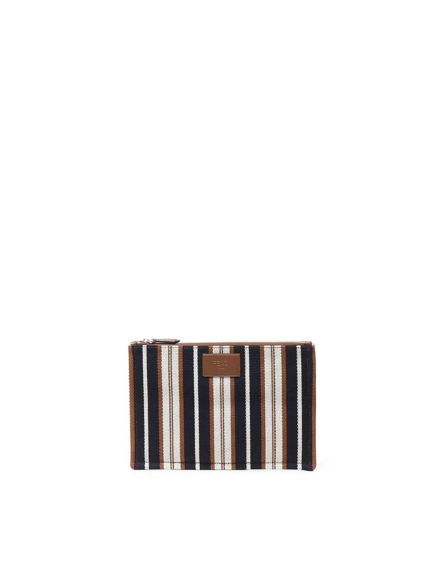Pochette Piatta A Righe Signature Media Fendi оригінал – Купити в Україні – боковий вид