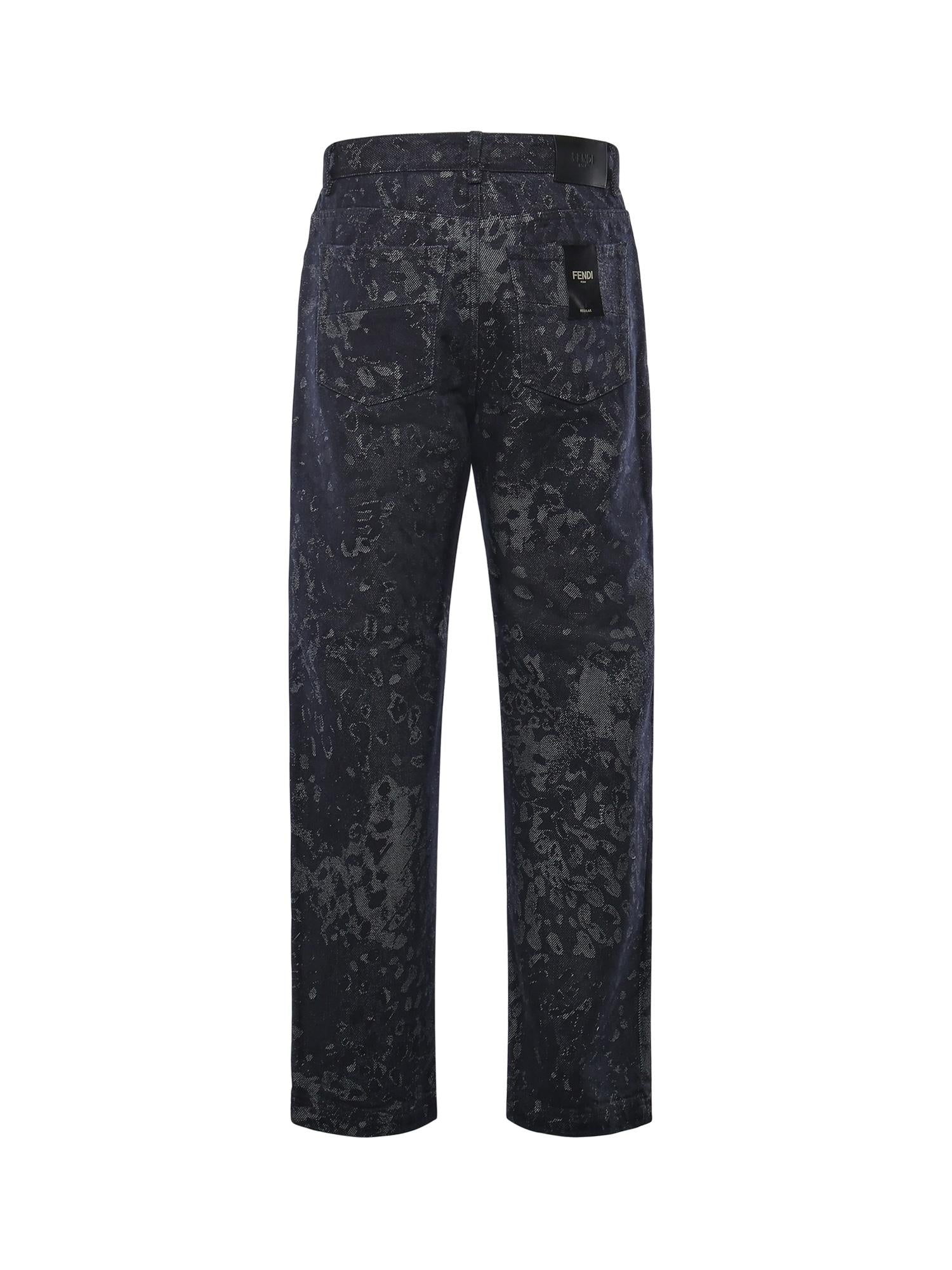 Оригінальна Jeans Jacquard In Denim Fendi – детальний вид