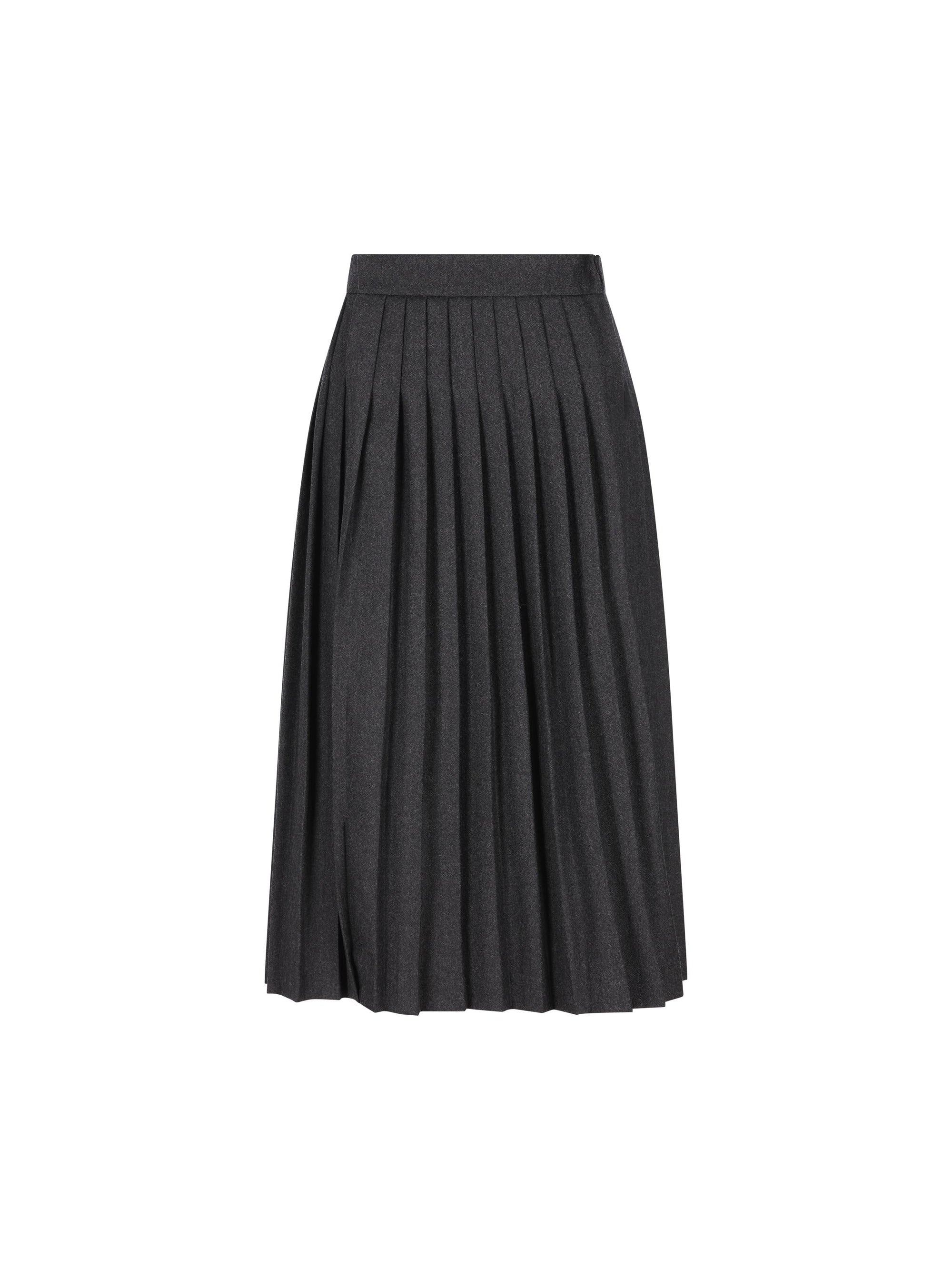 Pleated Wool Skirt Prada оригінал – Купити в Україні – боковий вид