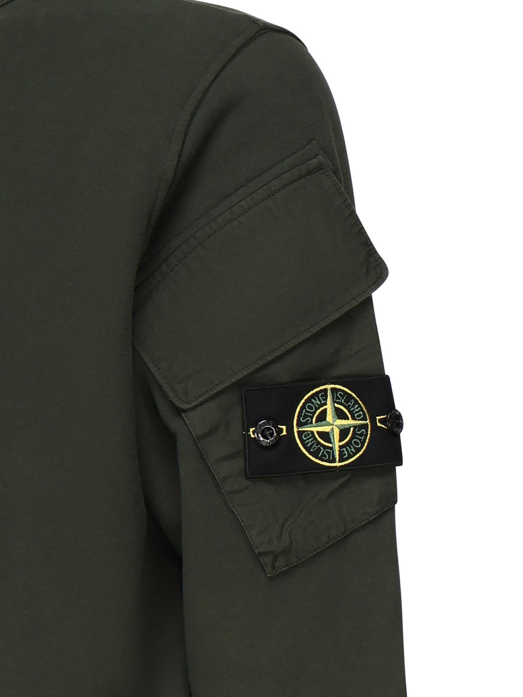 Felpa Girocollo Con Tasche Sulle Maniche Stone island – Гарантія оригінальності – вид ззаду