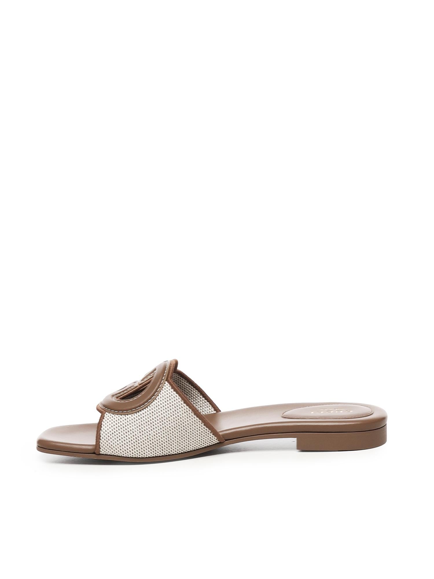 Sandalo Slider Con Incrocio Gg Gucci оригінал – Купити в Україні – збільшений вид
