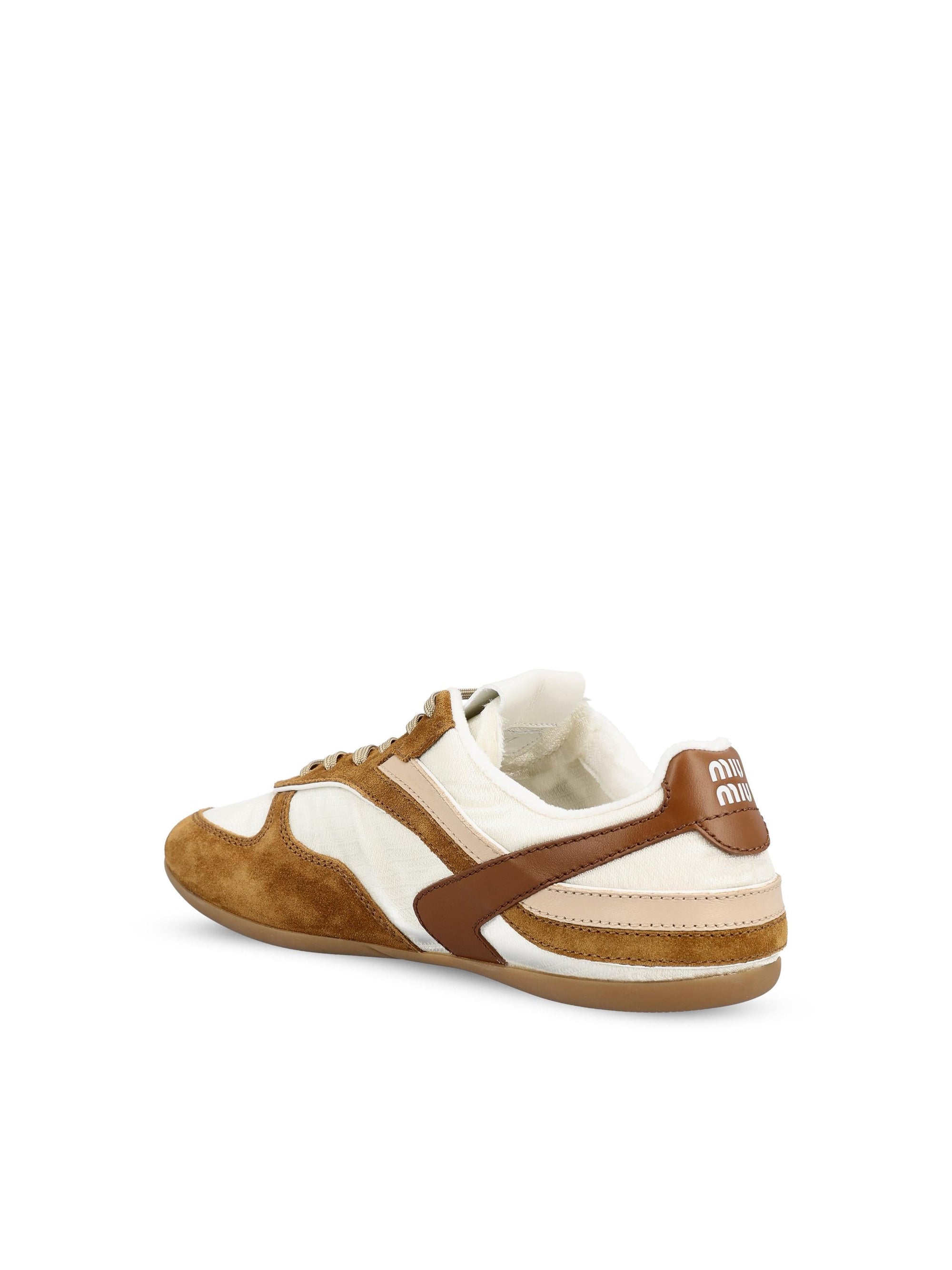 Оригінальна Gymnasium Sneakers In Fabric And Leather Miu miu – детальний вид