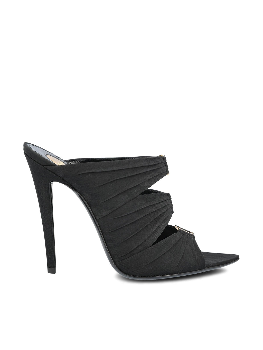 Оригінальна Emilie Satin Crepe Mule Saint laurent – боковий вид