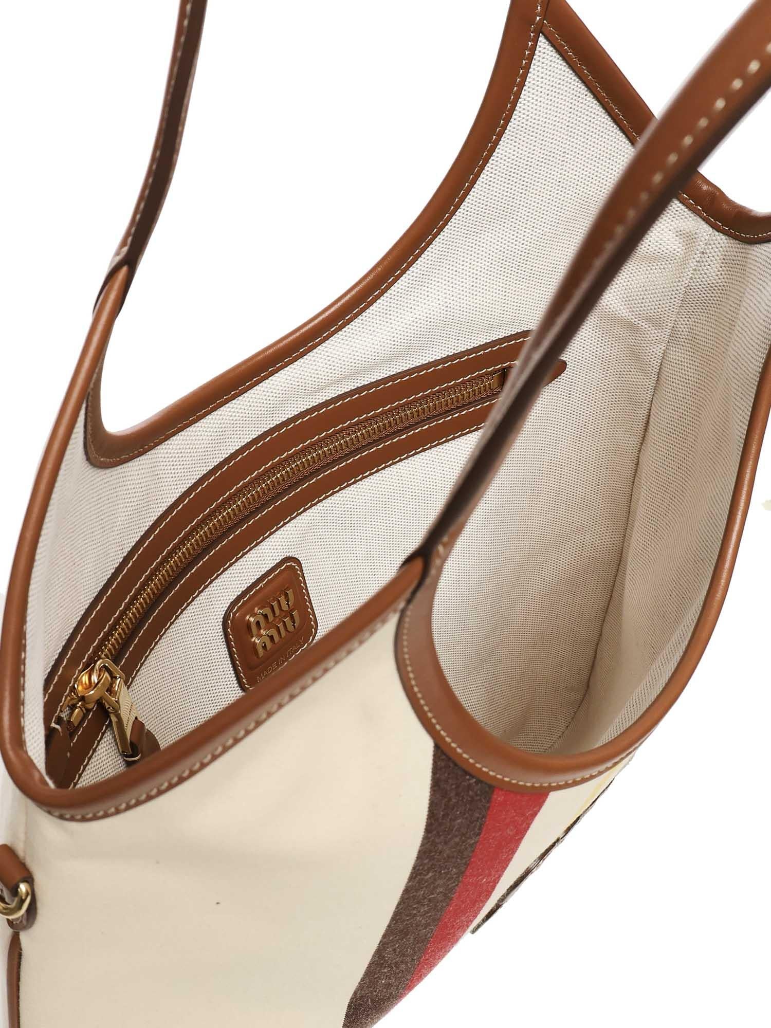 Borsa Ivy In Canvas E Pelle Miu miu – Гарантія оригінальності – збільшений вид