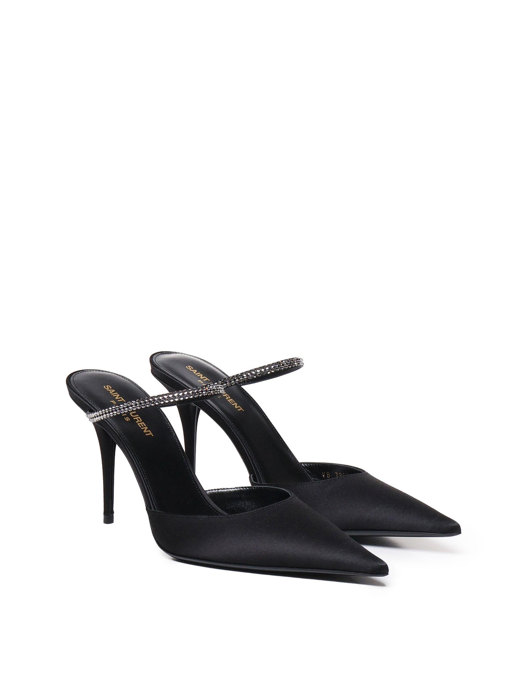 Slingback Barbara In Satin Saint laurent оригінал – Купити в Україні – вид ззаду