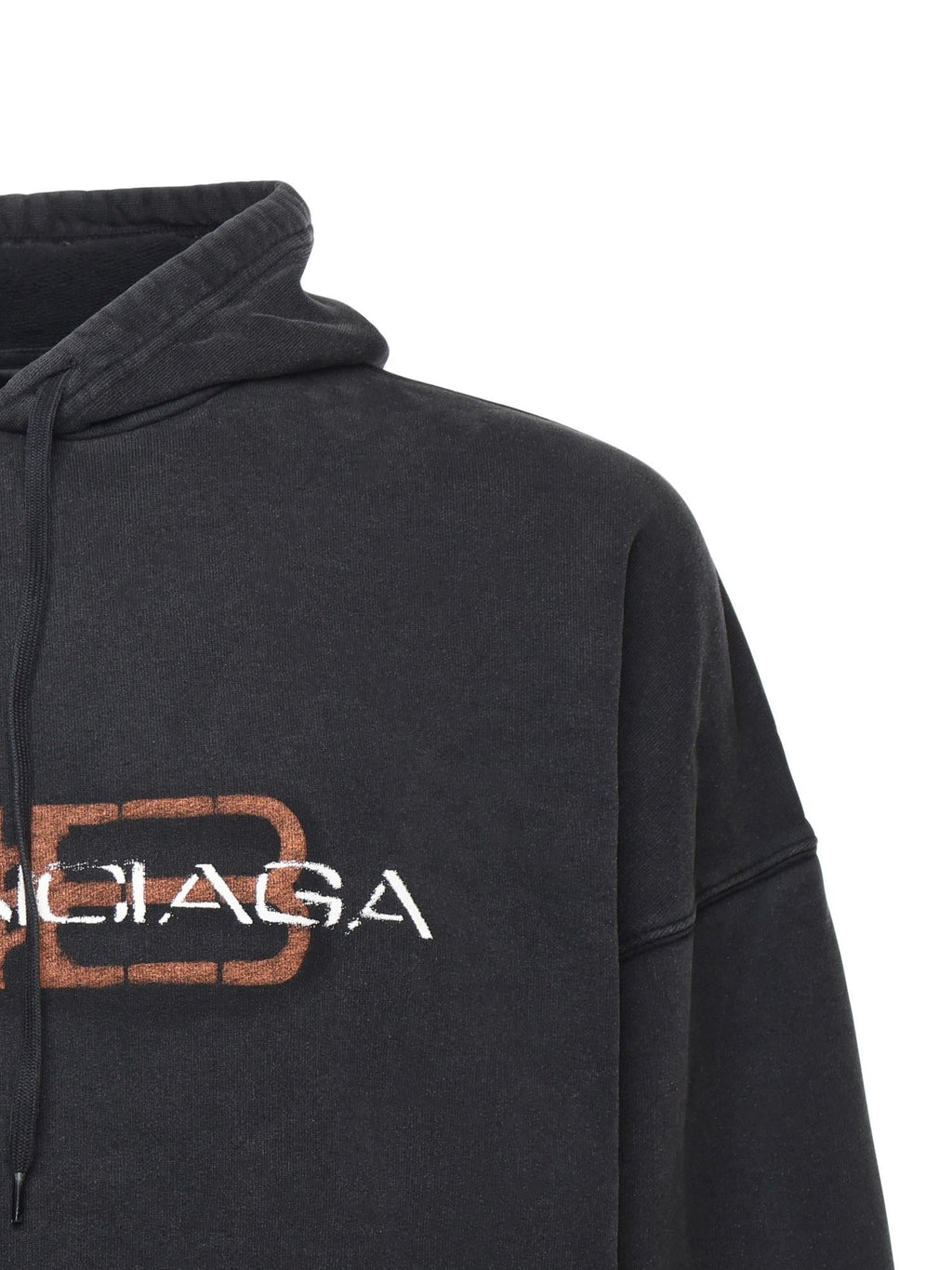 Оригінальна Hoodie Bb Icon Stencil In Pile Dry Balenciaga – вид ззаду