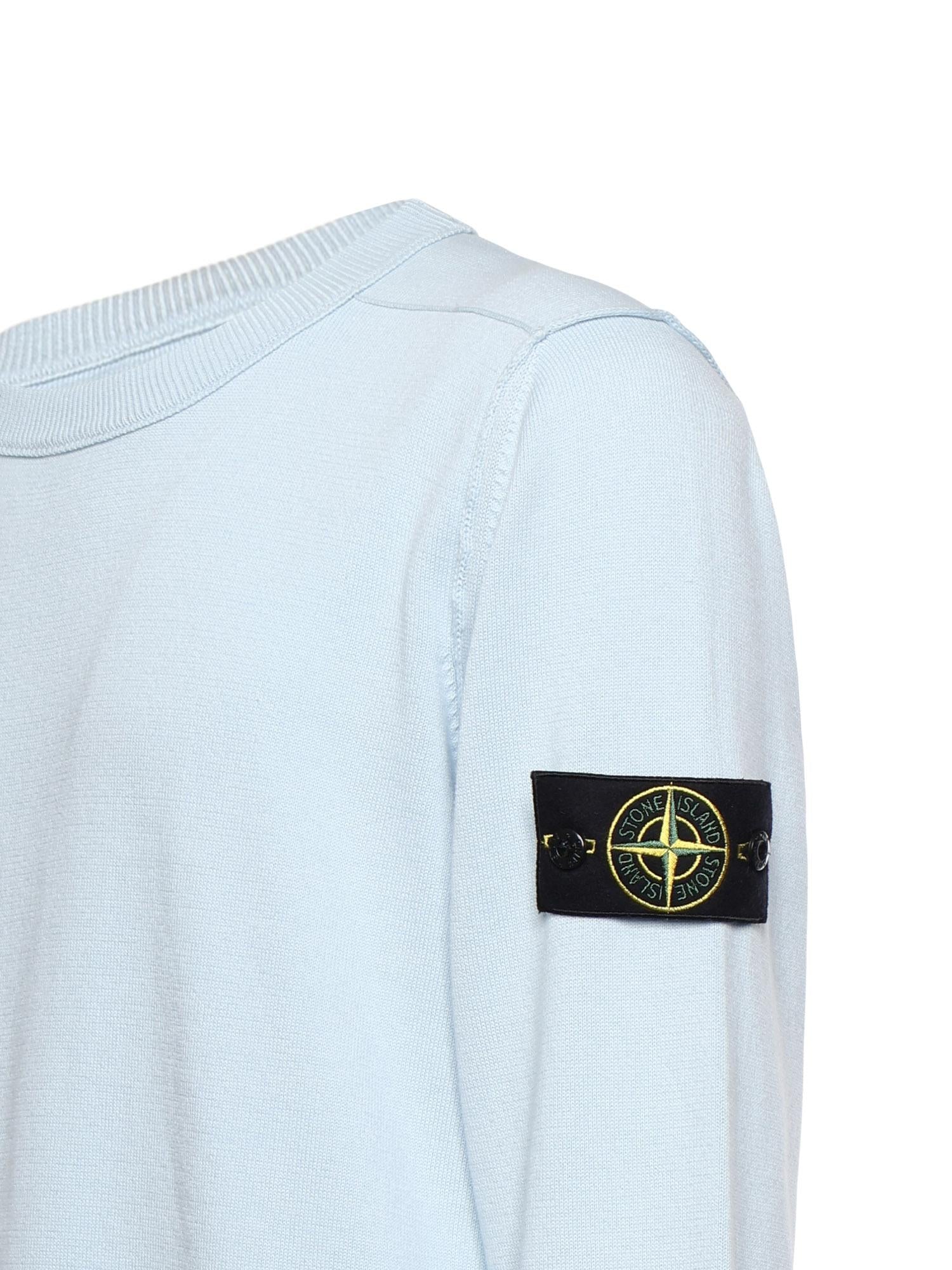 Оригінальна Maglione In Cotone Con Logo Stone island – вид ззаду