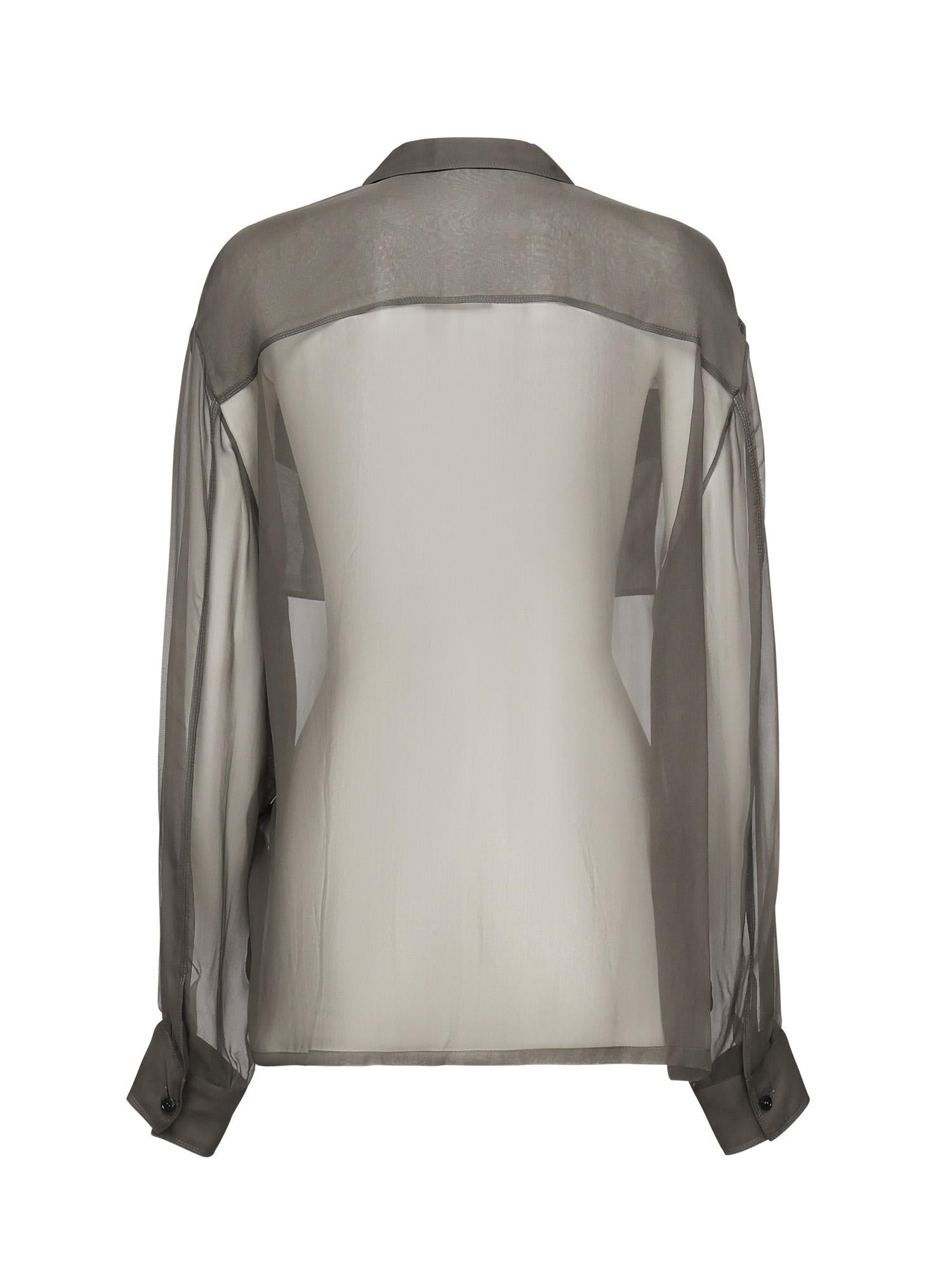 Camicia In Chiffon Trasparente Saint laurent оригінал – Купити в Україні – детальний вид