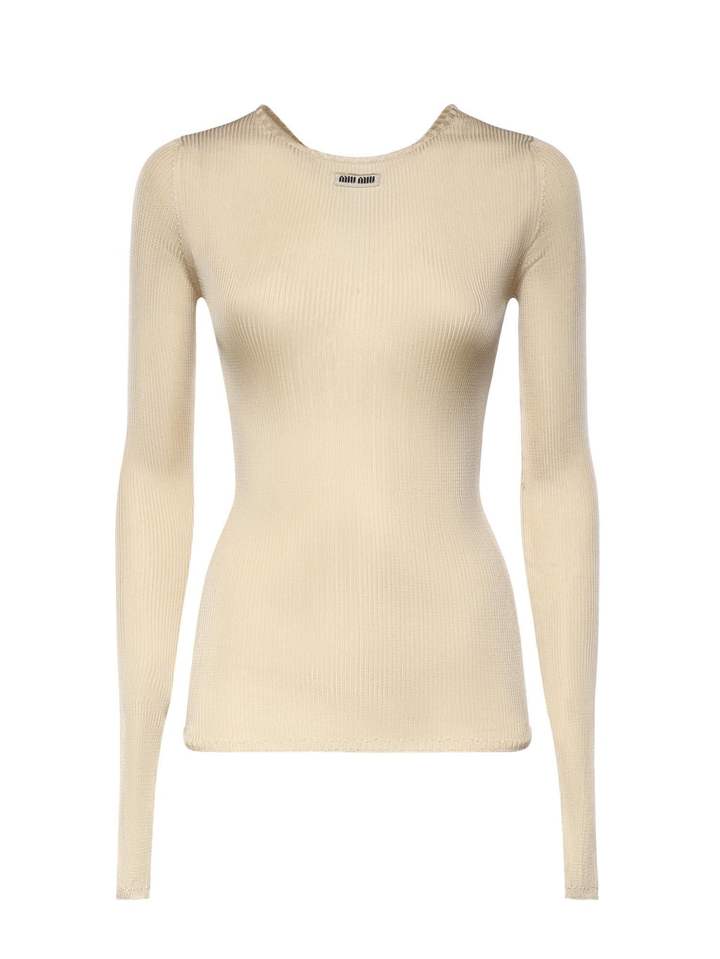 Maglia Girocollo In Seta Miu miu – Гарантія оригінальності – боковий вид