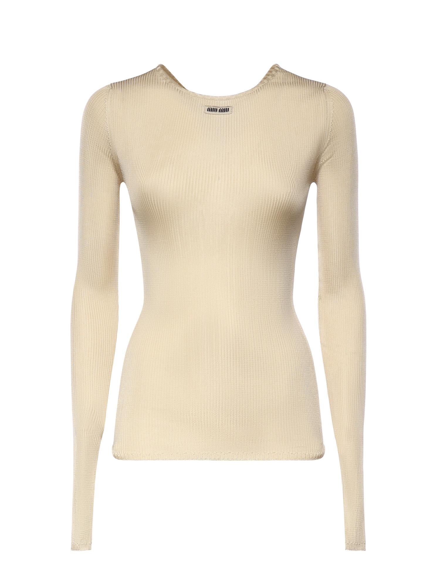 Maglia Girocollo In Seta Miu miu – Гарантія оригінальності – боковий вид