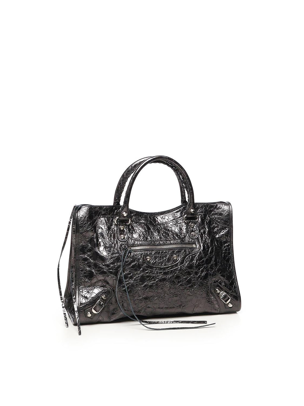 Оригінальна Borsa Le City Media In Pelle Metallizzata Balenciaga – вид ззаду