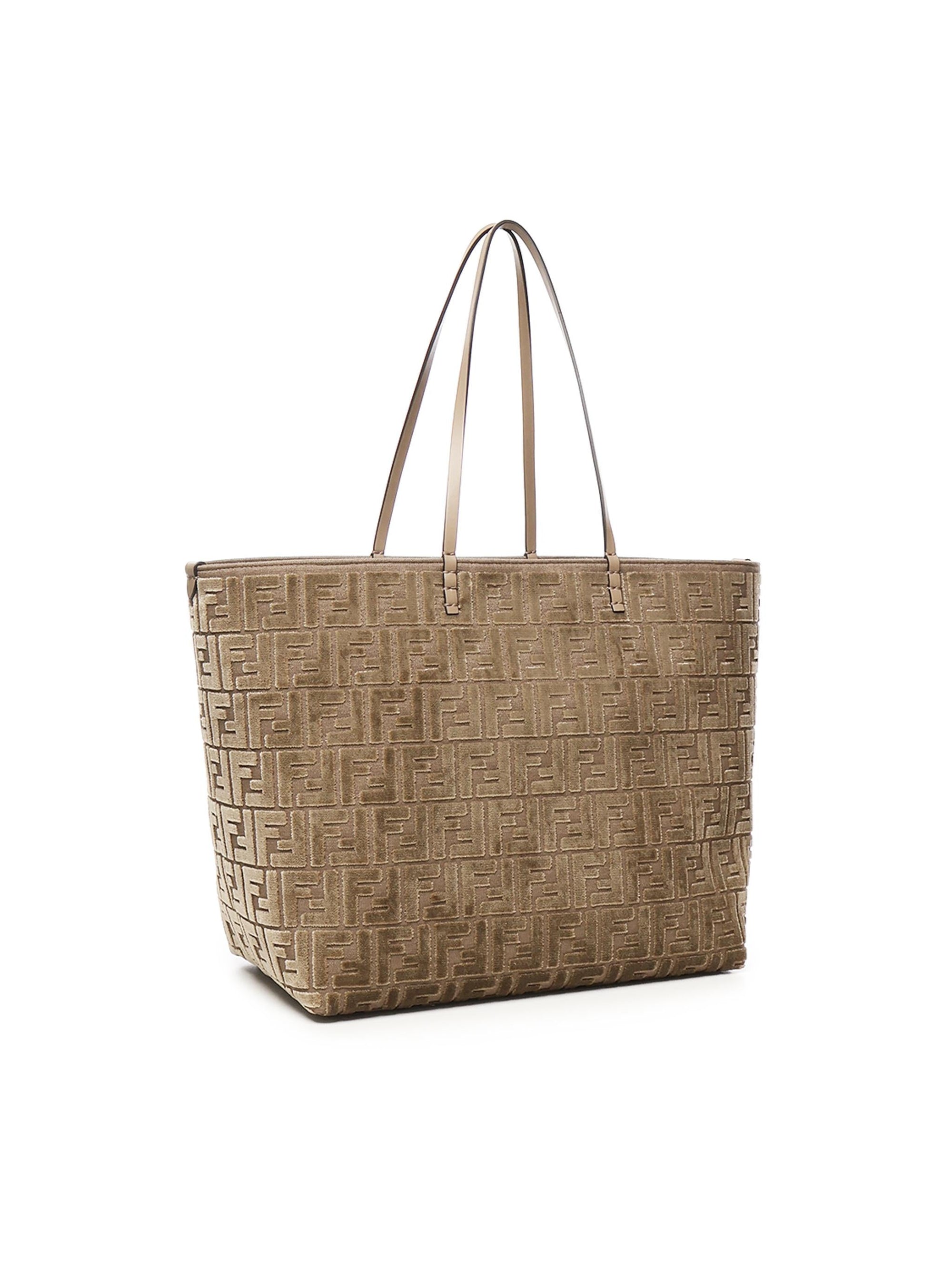 Оригінальна Tote Bag Velluto Ff Jacquard Fendi – вид ззаду