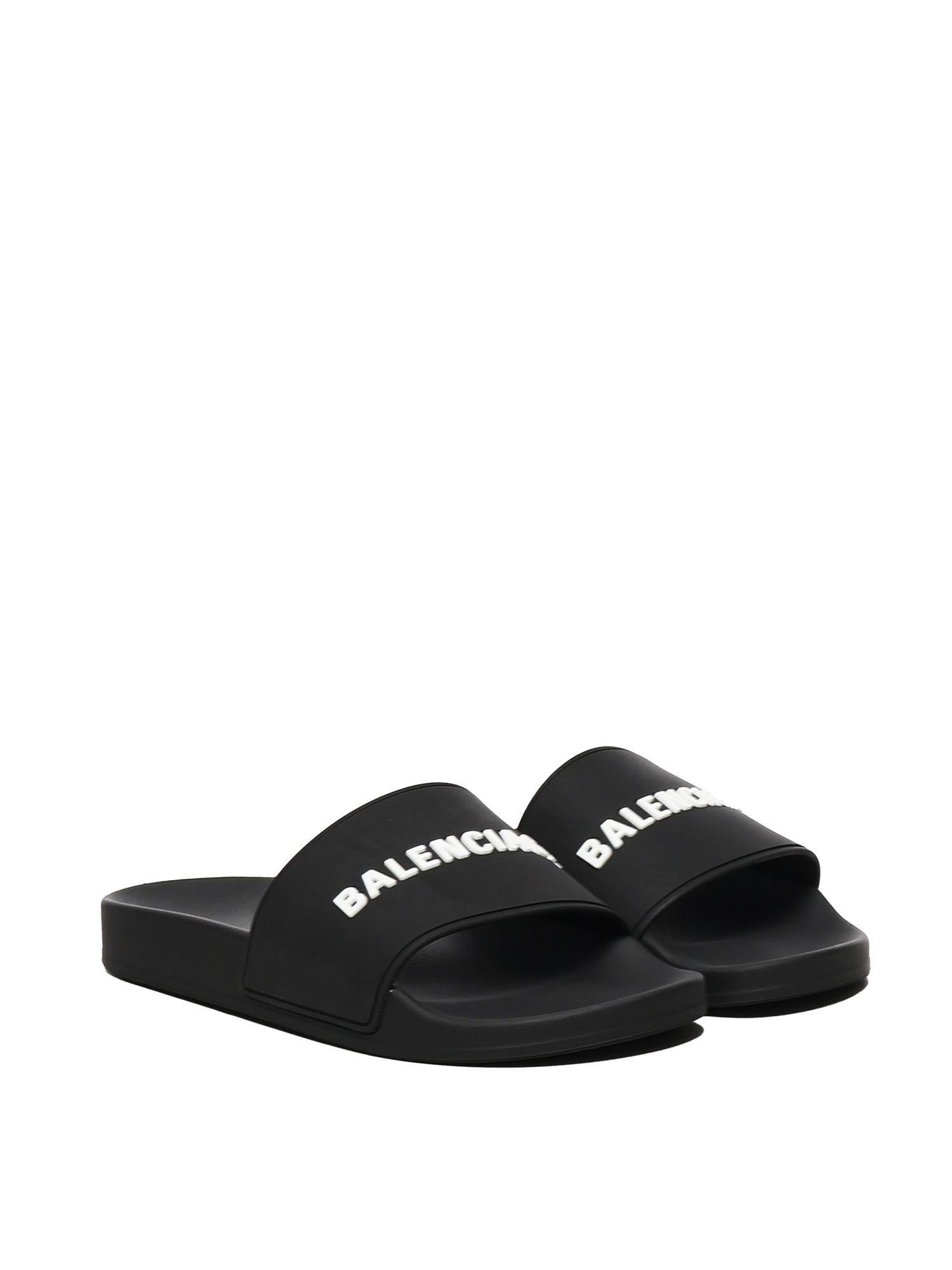 Sandali Bassi Pool Con Logo Balenciaga оригінал – Купити в Україні – вид ззаду