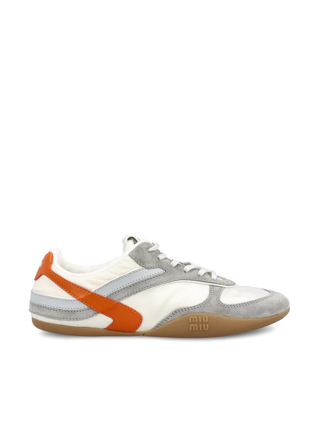 Оригінальна Gymnasium Sneakers In Fabric And Leather Miu miu – боковий вид