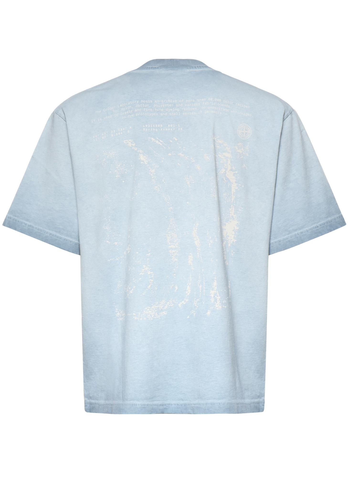 T-Shirt Con Stampa Erosion In Jersey DI Cotone Stone island оригінал – Купити в Україні – детальний вид