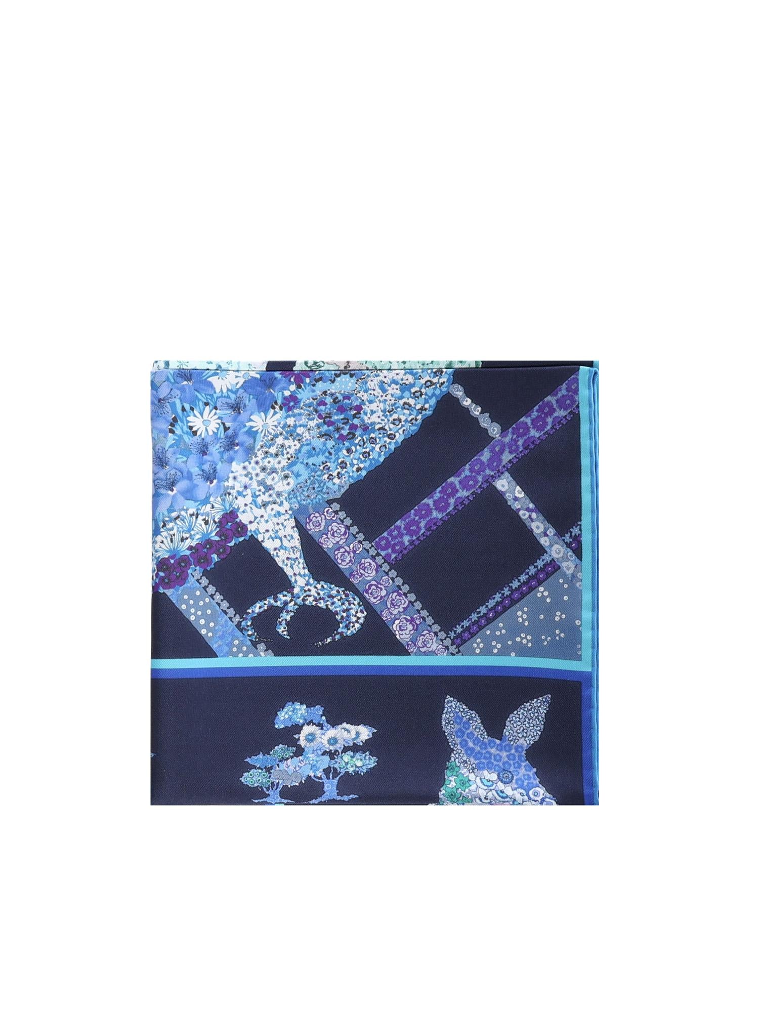 Foulard In Seta Con Stampa Salvatore ferragamo – Гарантія оригінальності – боковий вид
