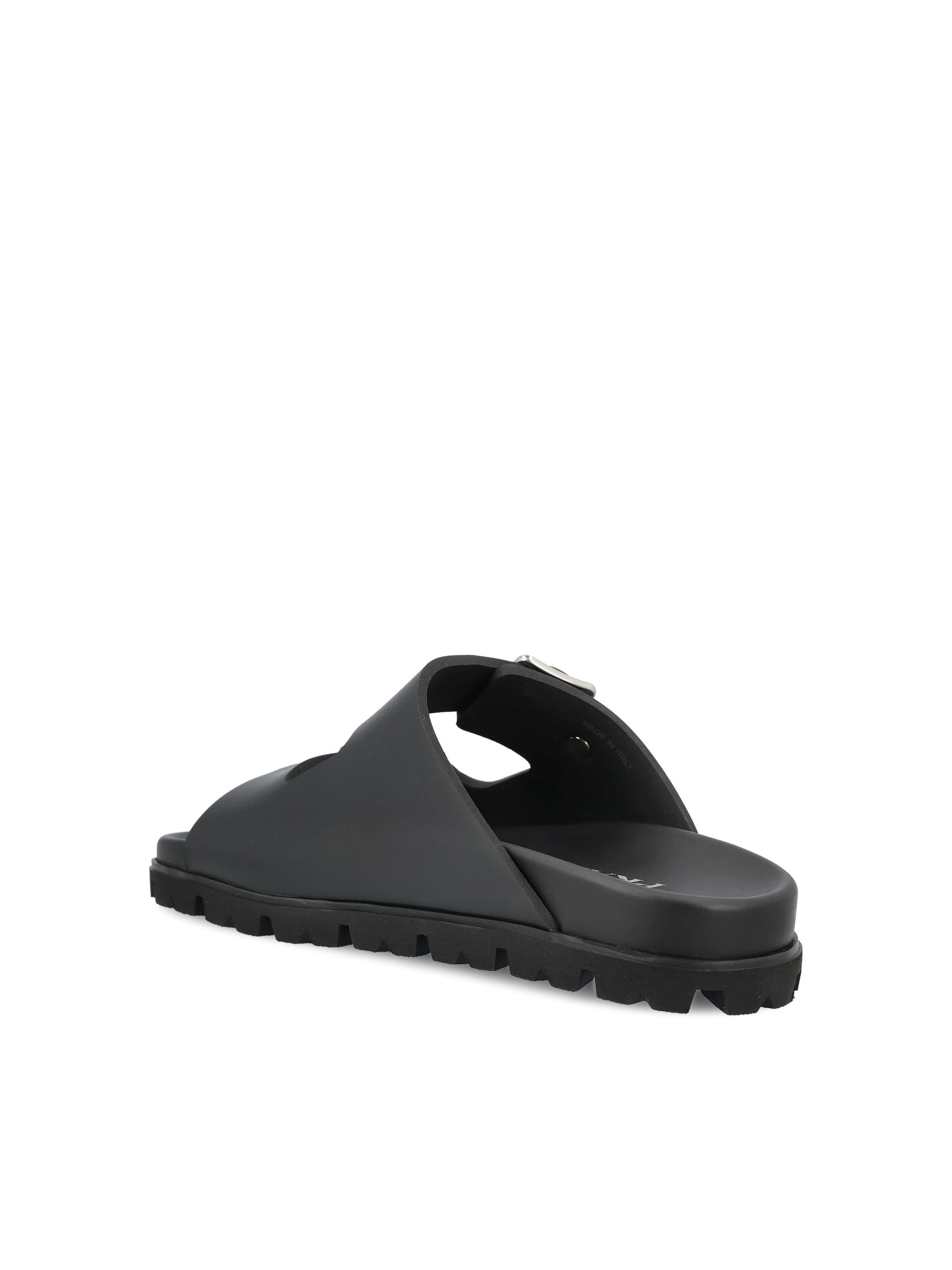 Leather Slider Sandals Prada – Гарантія оригінальності – детальний вид
