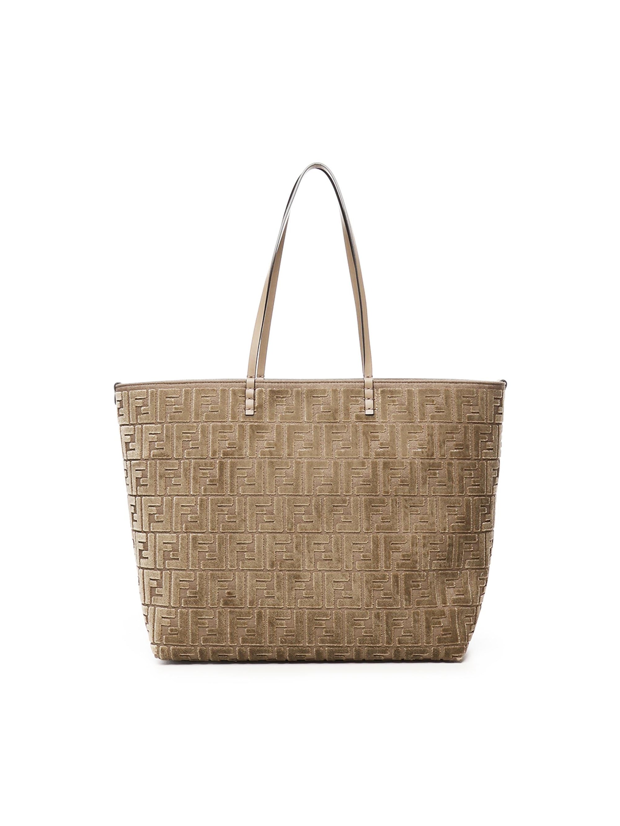 Оригінальна Tote Bag Velluto Ff Jacquard Fendi – боковий вид