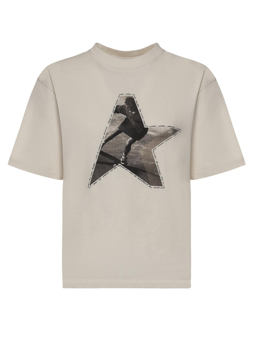 Оригінальна T-Shirt Con Stampa In Cotone Golden goose – боковий вид