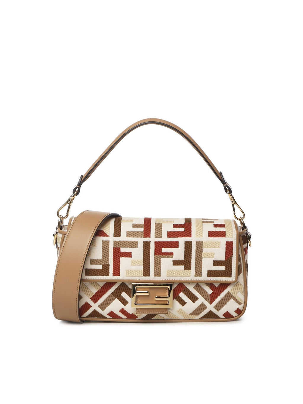Оригінальна Borsa Baguette In Canvas Ff Jacquard Fendi – боковий вид