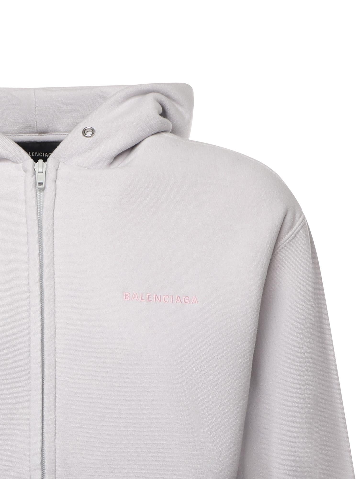 Hoodie Con Zip Balenciaga Back In Pile Dry Balenciaga оригінал – Купити в Україні – вид ззаду
