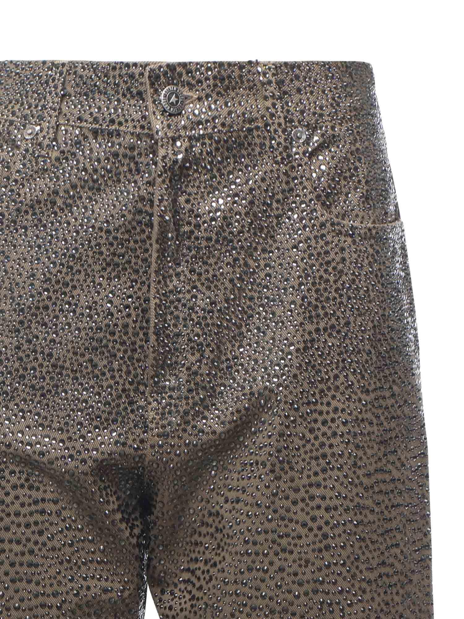 Оригінальна Pantaloni Con Swarovski Effetto Degradè Golden goose – вид ззаду