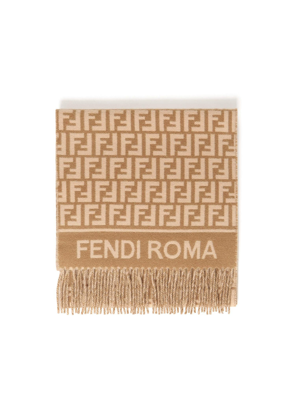 Sciarpa In Lana E Cashmere Ff Jacquard Fendi – Гарантія оригінальності – боковий вид