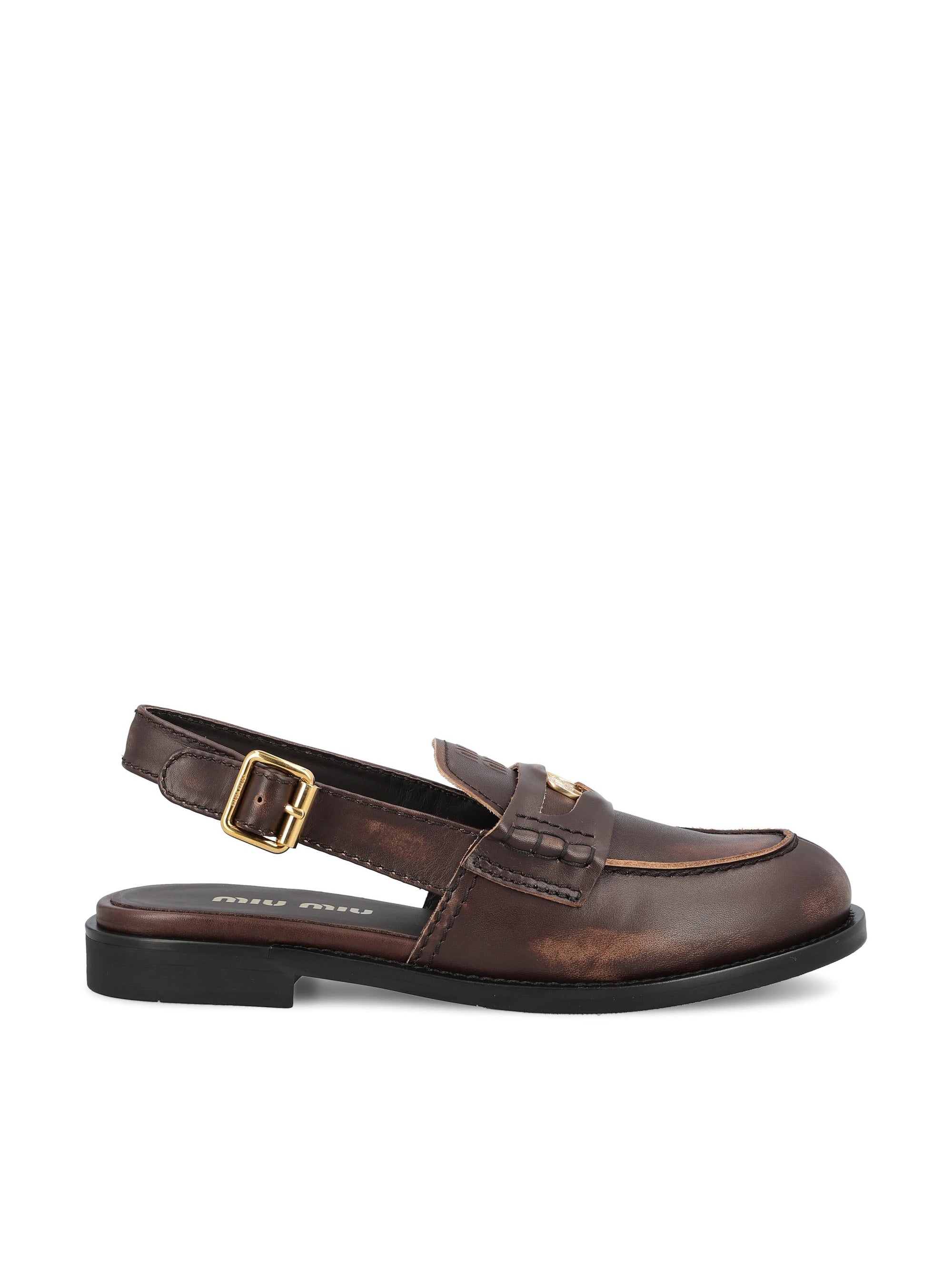 Оригінальна Leather Loafers Miu miu – боковий вид