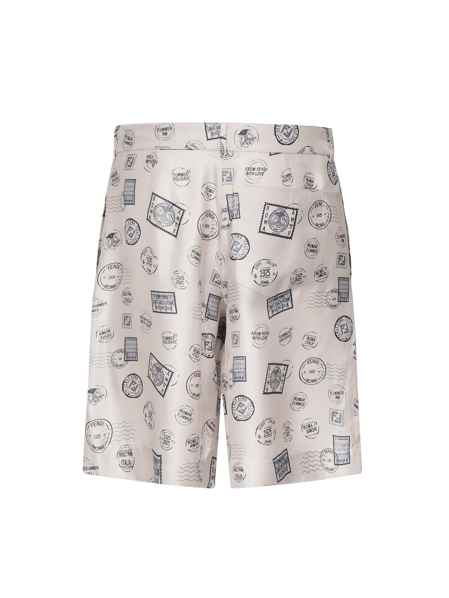 Pantaloncini In Seta Con Stampa Fendi оригінал – Купити в Україні – детальний вид