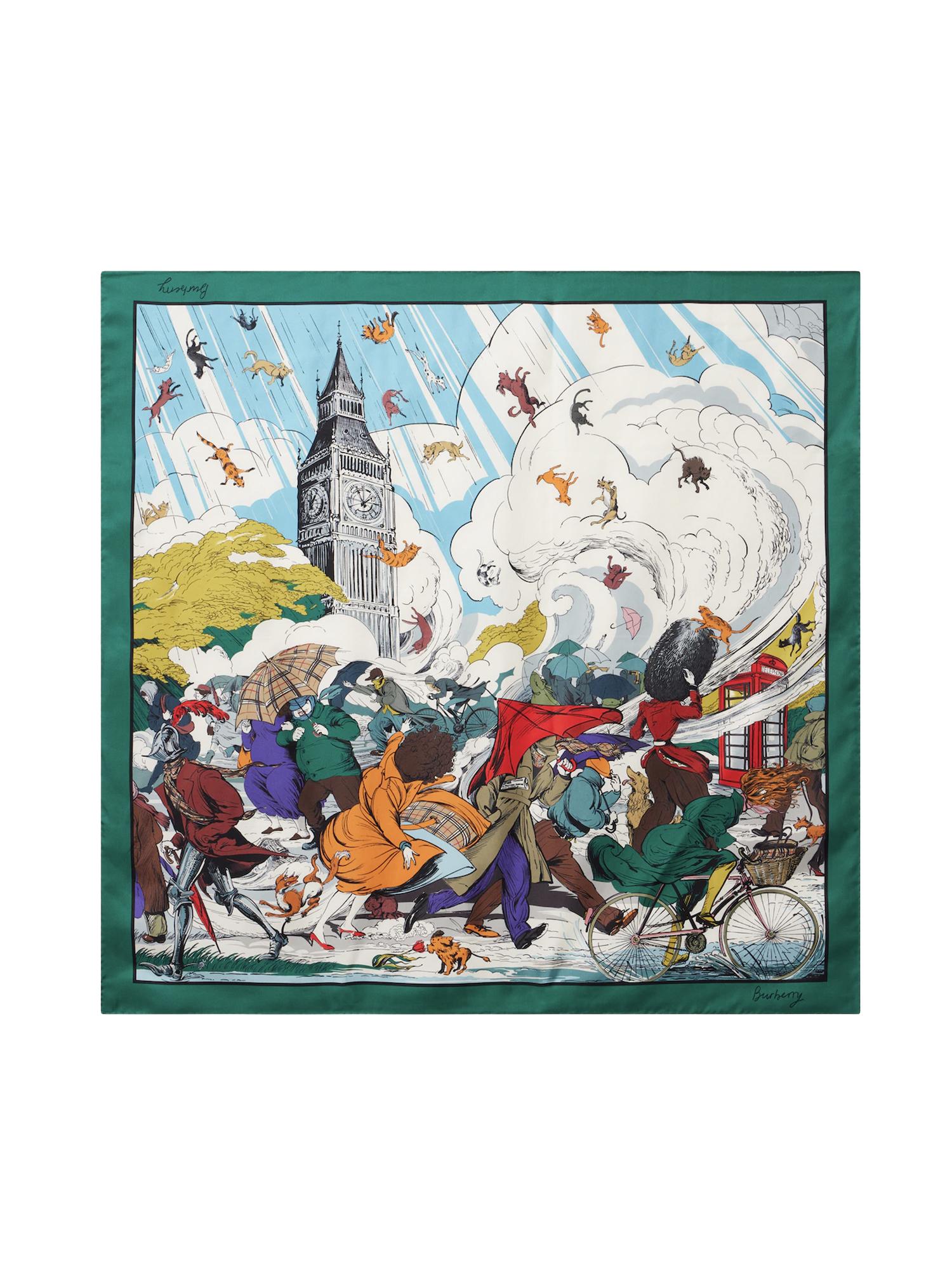 Foulard In Seta Burberry оригінал – Купити в Україні – боковий вид