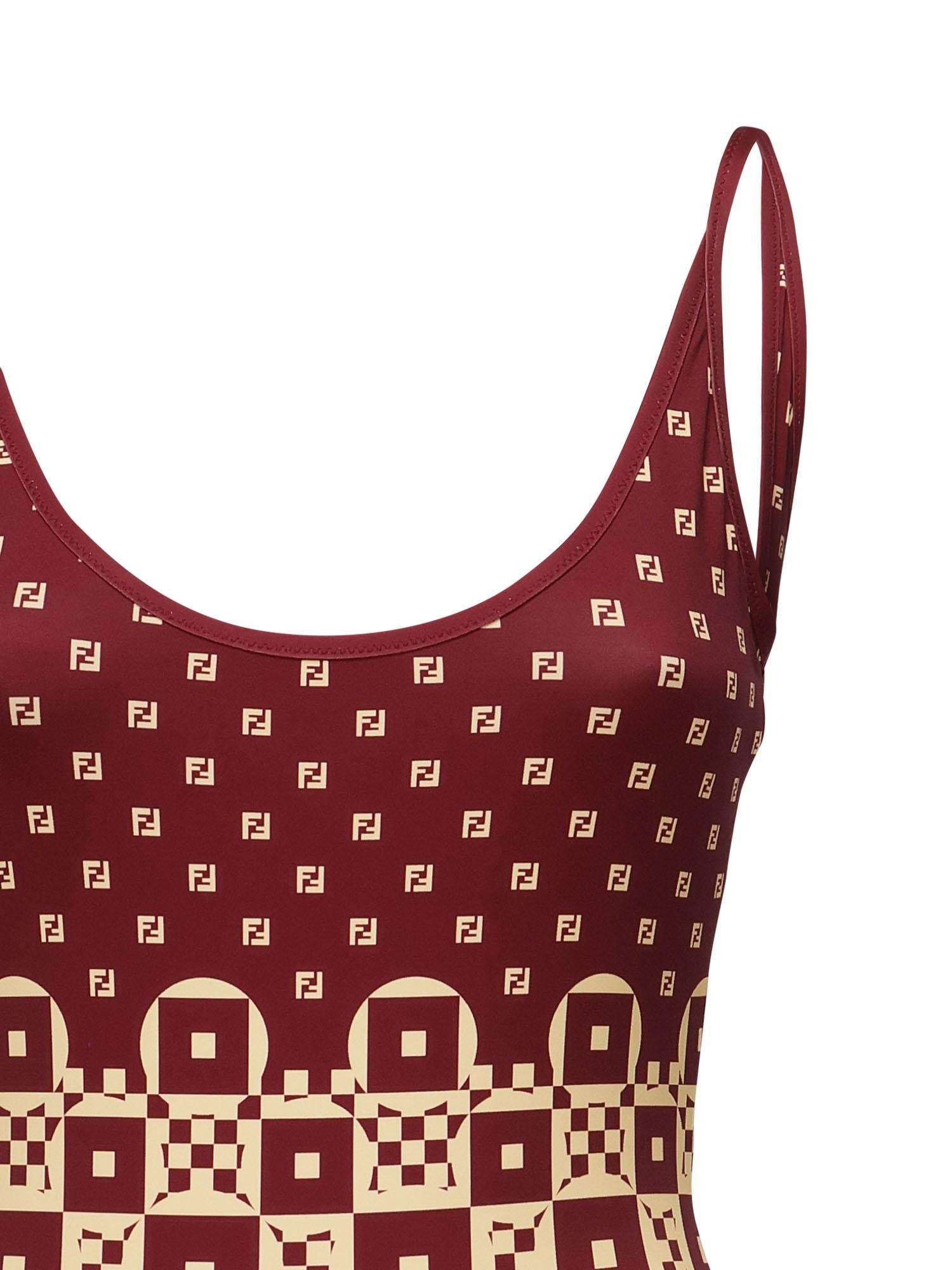 Оригінальна Costume Intero Con Stampa Micro Patchwork Fendi – вид ззаду