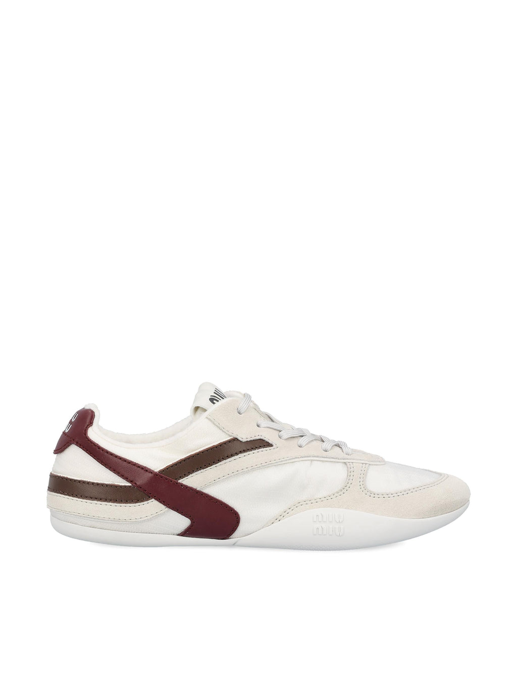 Оригінальна Gymnasium Sneakers In Fabric And Leather Miu miu – боковий вид