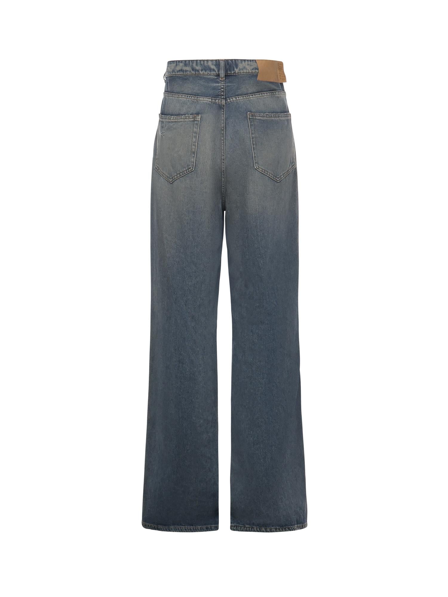 Оригінальна Jeans A Gamba Larga In Denim Maison margiela – детальний вид