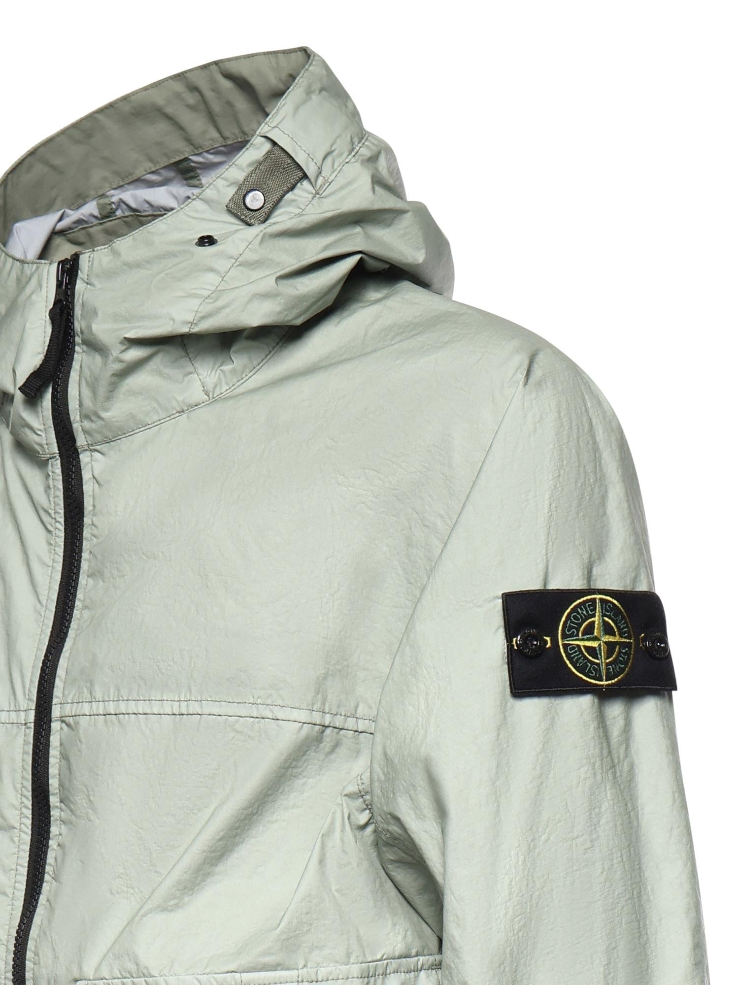 Оригінальна Giacca Con Cappuccio In Nylon Con Logo Stone island – вид ззаду