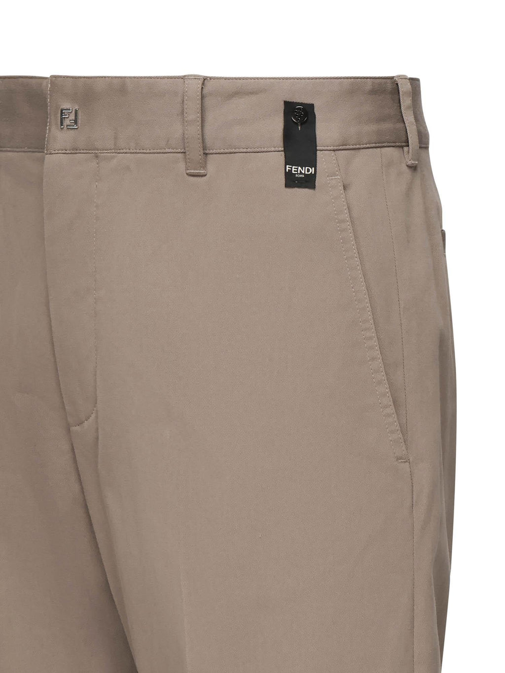 Pantaloni In Gabardine Con Logo Fendi – Гарантія оригінальності – вид ззаду
