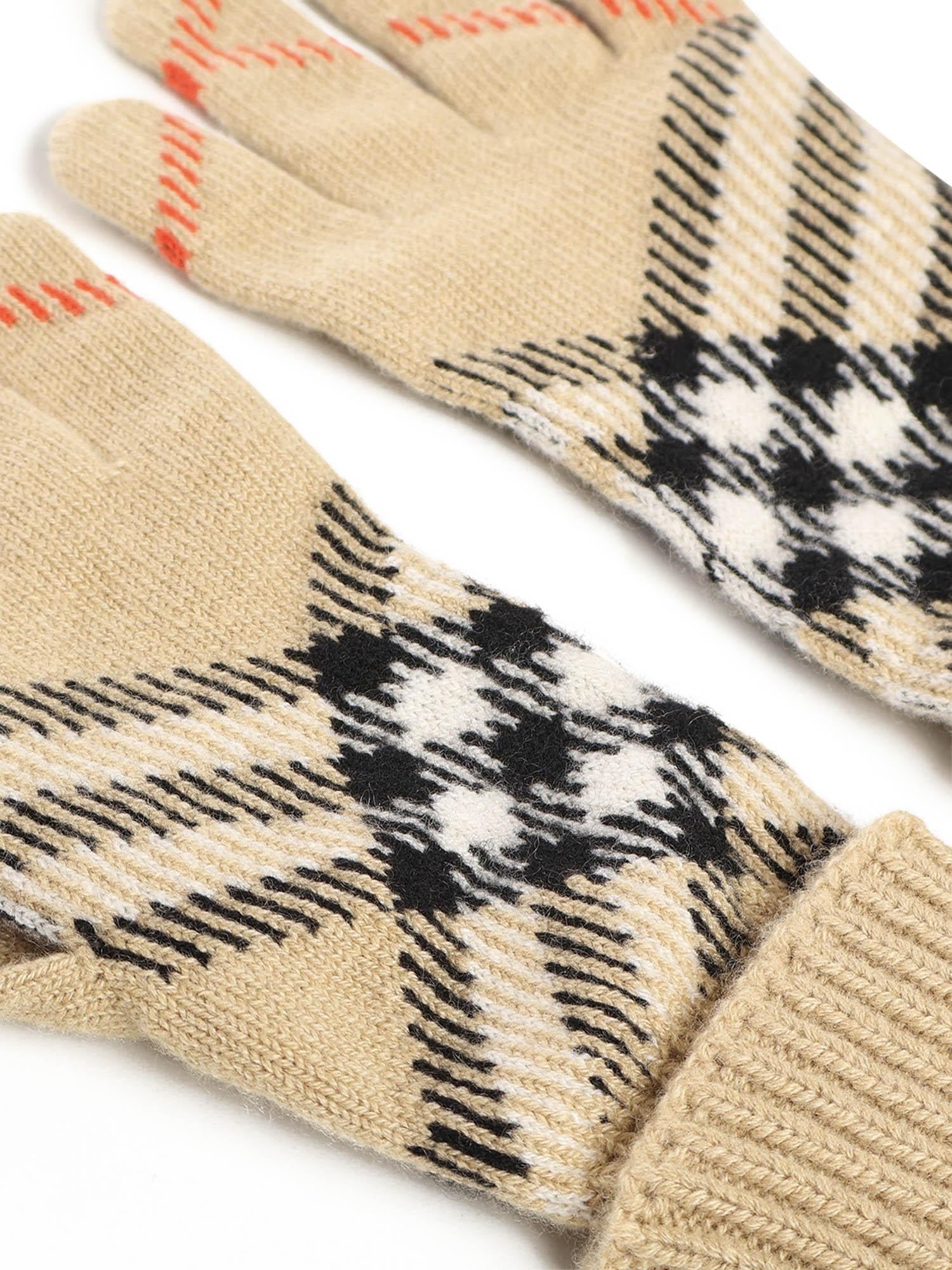 Оригінальна Guanti In Misto Cashmere Check Burberry – детальний вид