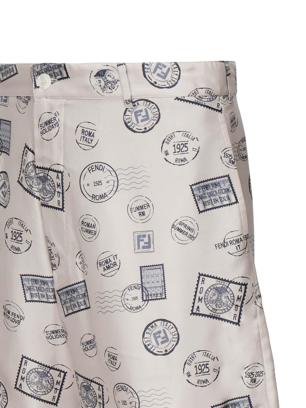 Pantaloncini In Seta Con Stampa Fendi оригінал – Купити в Україні – вид ззаду