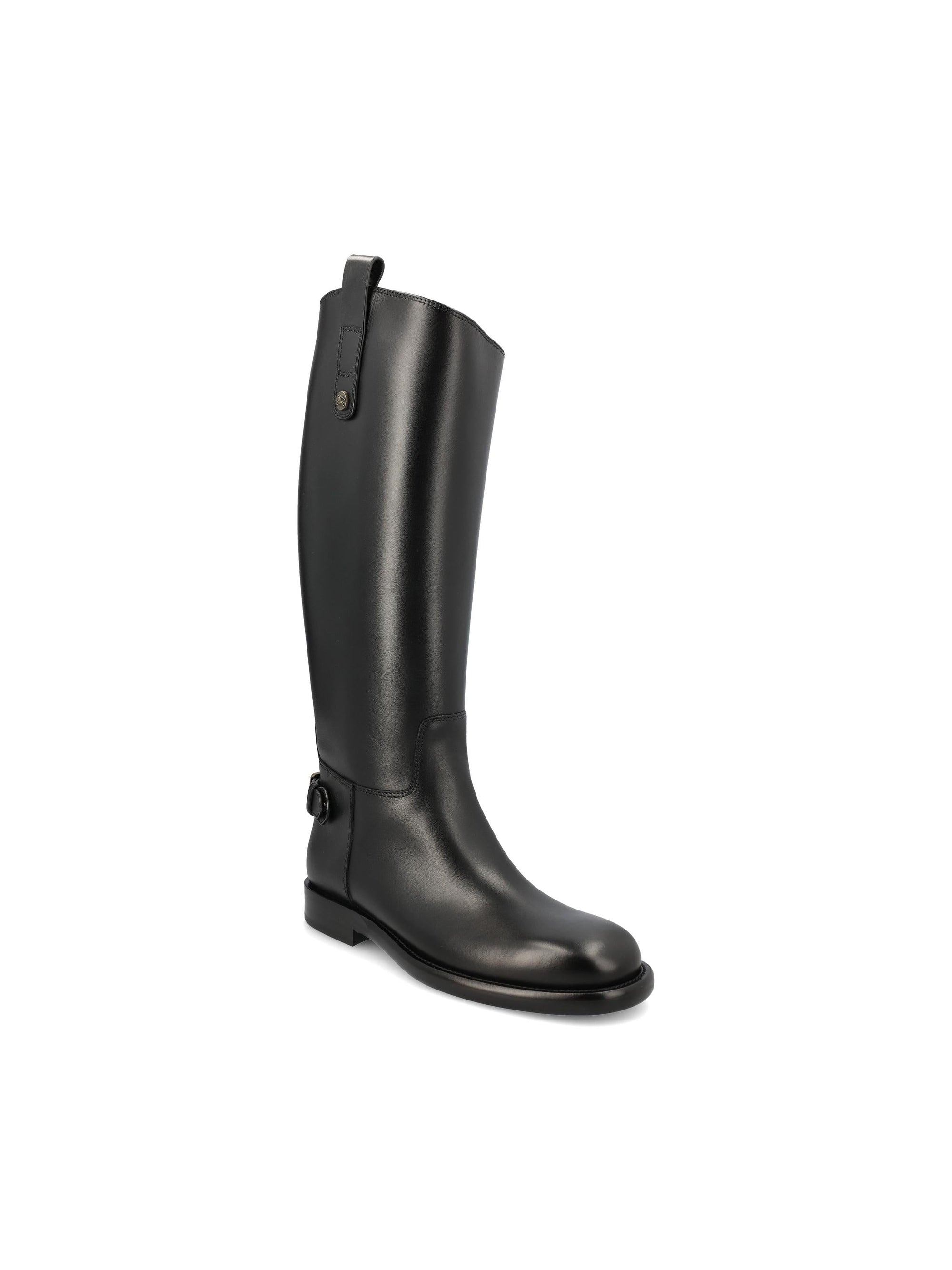 Оригінальна Cavalier Leather Boots Burberry – вид ззаду