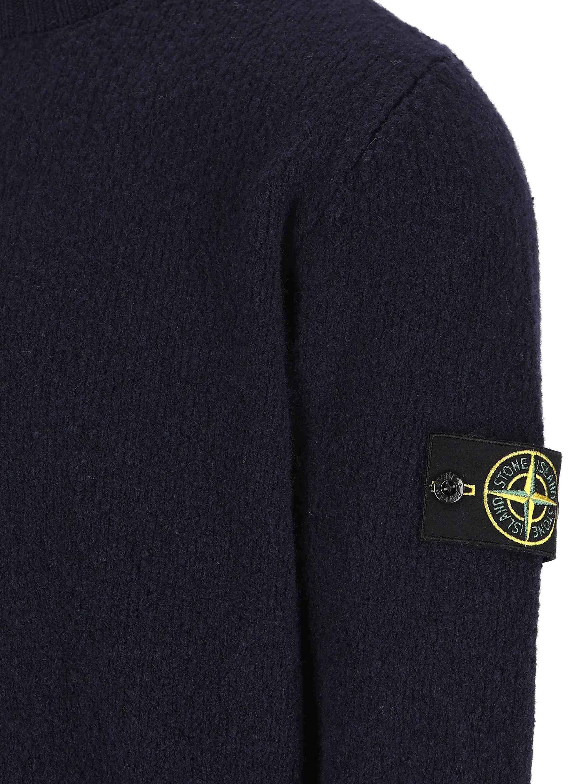 Оригінальна Wool Crew Neck Sweater Stone island – збільшений вид - STONE ISLAND